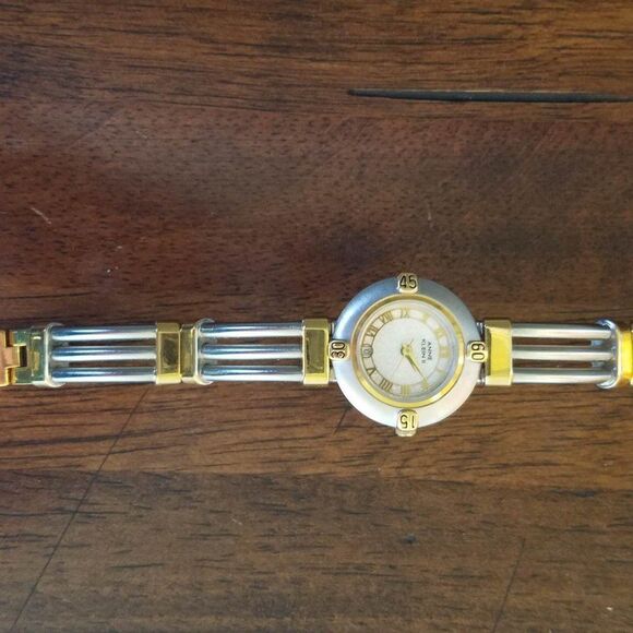Anne Klein Two Tone Quartz Watch Works fits 6 1/2" Wrist - Picture 8 of 9